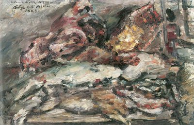 Victuals at Hiller in Berlin, Cold Room of the Restaurant Hiller, Berlin by Lovis Corinth